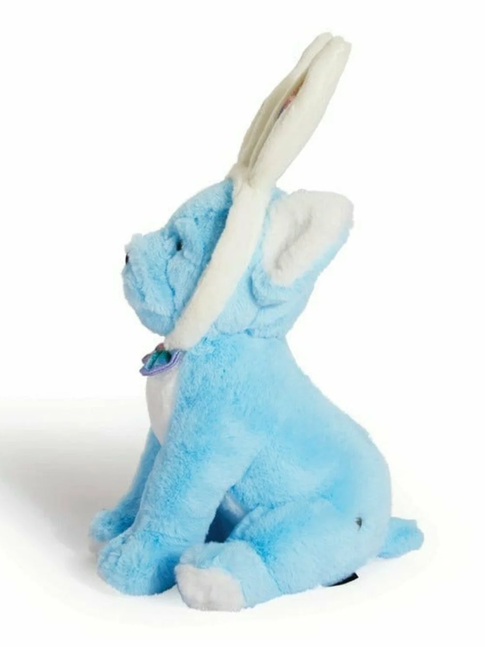FAO Schwarz Light Blue and White Plush Puppy with Bunny Ears